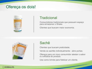 Shake HerbalifePor que consumir?Uma porção possui:Apenas cerca de 210 calorias;Não é preciso contar calorias;23 vitaminas e minerais;18g de Proteína de Alto Valor Biológico (proteínas ideais para o bom funcionamento do organismo);23% mais proteína que a média do mercado;Cada porção contém mais de 1/3 das necessidades diária de cálcio quando preparada com 250 ml de leite semidesnatado.