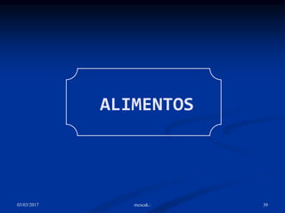 03/03/2017 mcscak.: 39
ALIMENTOS
 