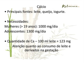 Recomendações gerais1. Fazer pelo menos três refeições por dia (café da manhã, almoço e jantar) e dois lanches saudáveis por dia. Não “pular” refeições.2. Utilizar as porções diárias recomendadas por grupos de alimentos.3. Ficar atento ao consumo extra de alimentos gordurosose doces.4. Diminuir a quantidade de sal na preparação, à mesa (saleiro) e alimentos industrializados (glutamato monossódico).5. Beber de 6 a 8 copos de água por dia6. Atividade física.7. Abstenção de fumo e álcool.Guia alimentar – CGPAN/MS (2005)