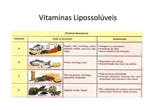 Vitaminas Lipossolúveis
 