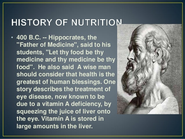 history of nutrition assignment
