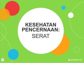 101
KESEHATAN
PENCERNAAN:
SERAT
 