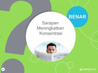 34
BENAR
Sarapan
Meningkatkan
Konsentrasi
 