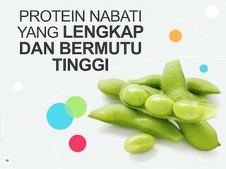 PROTEIN NABATI
YANG LENGKAP
DAN BERMUTU
TINGGI
56
 