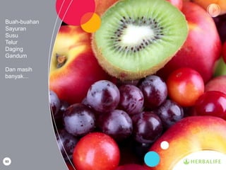 93
Buah-buahan
Sayuran
Susu
Telur
Daging
Gandum
Dan masih
banyak…
 