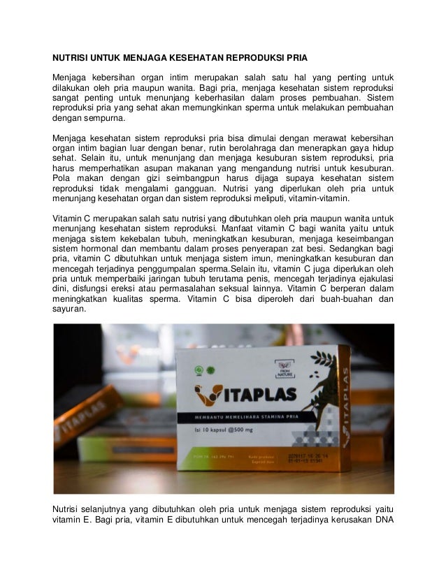 Nutrisi Untuk Menjaga Kesehatan Pria