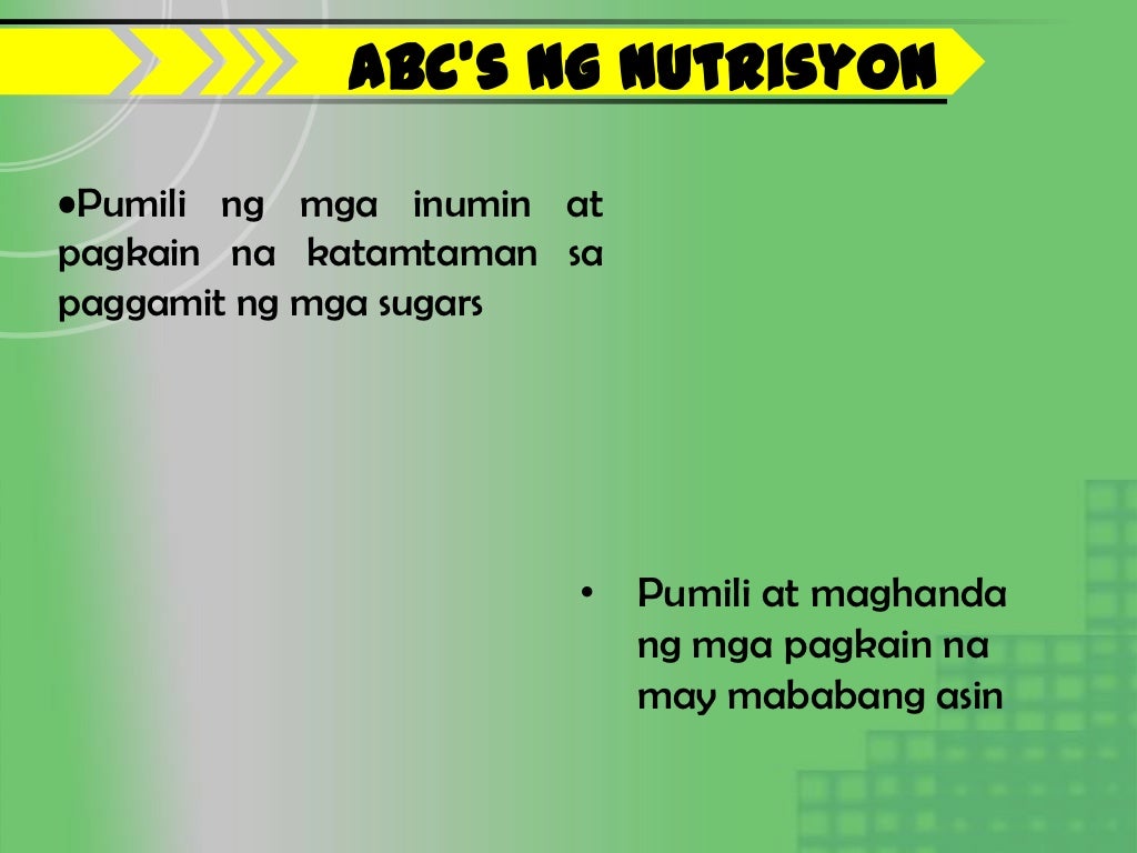 Nutrition ppt sample