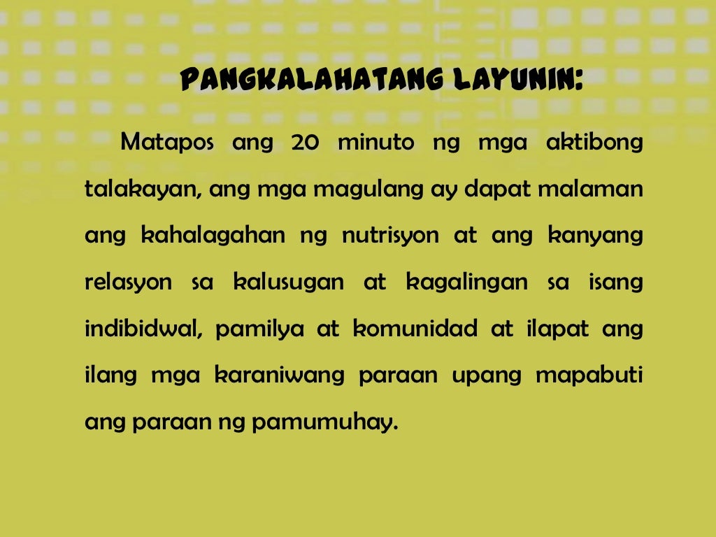 Nutrition ppt sample