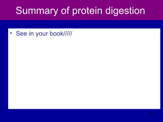 Summary of protein digestion
• See in your book/////
107
 