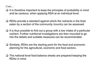Level 4 Rda Worksheets Nutrition | PPTX