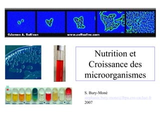 Nutrition et
Croissance des
microorganismes
S. Bury-Moné
stephanie.bury-mone@lbpa.ens-cachan.fr
2007
 