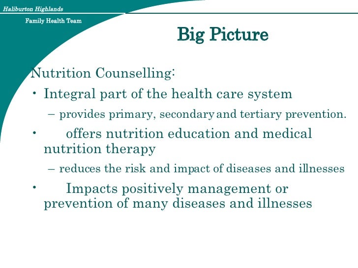 nutrition counselling presentation