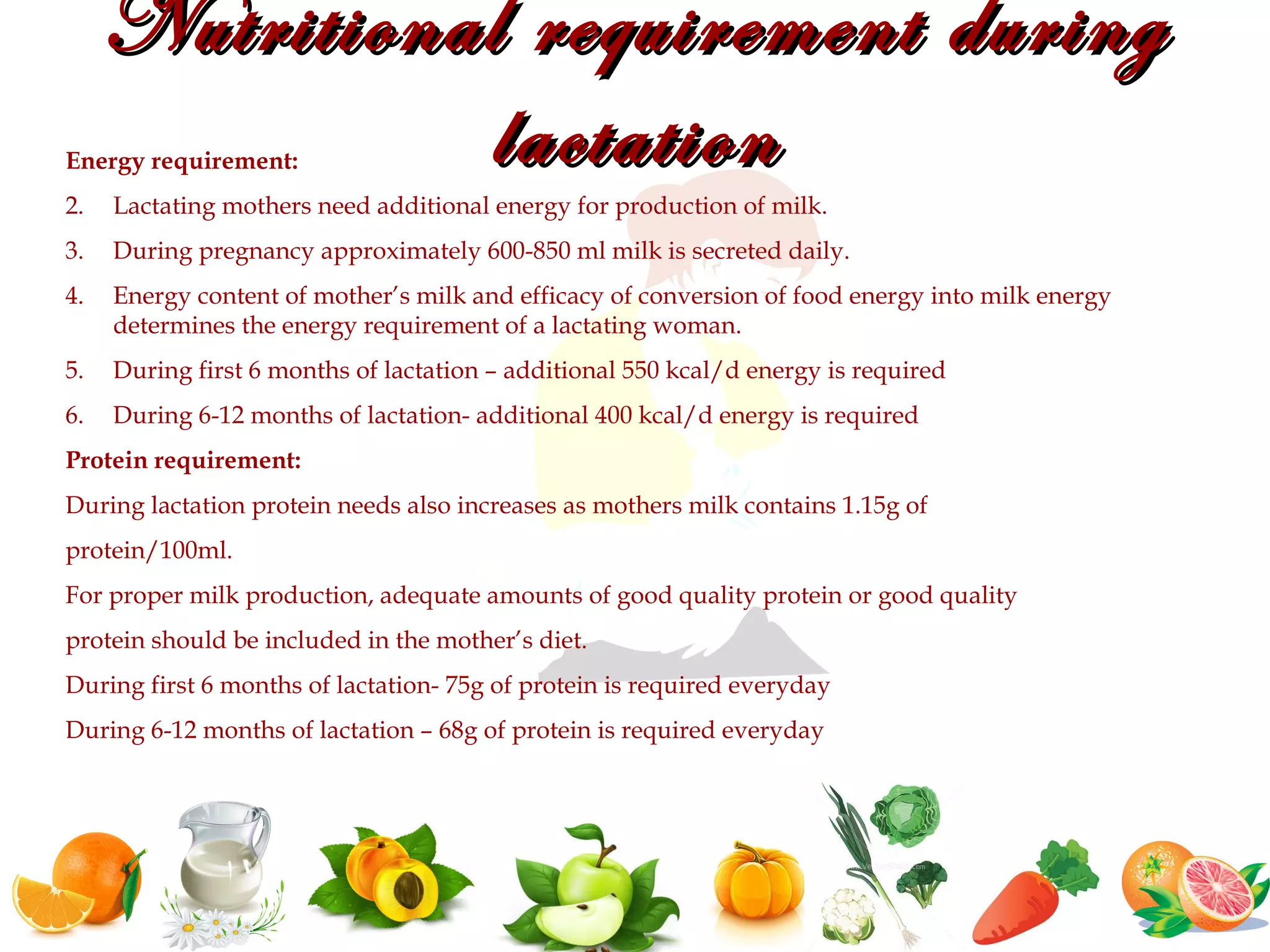 Nutrition during pregnancy and lactation | PPT