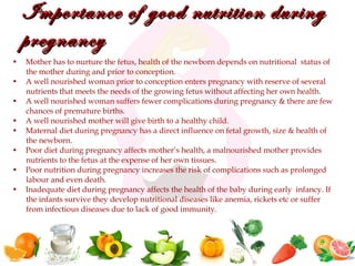 Nutrition during pregnancy and lactation | PPT