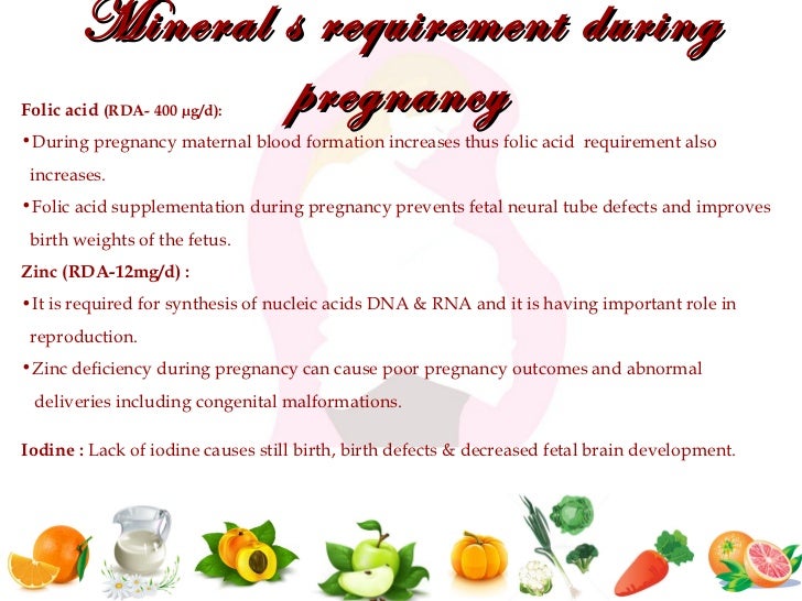 Nutrition during pregnancy and lactation