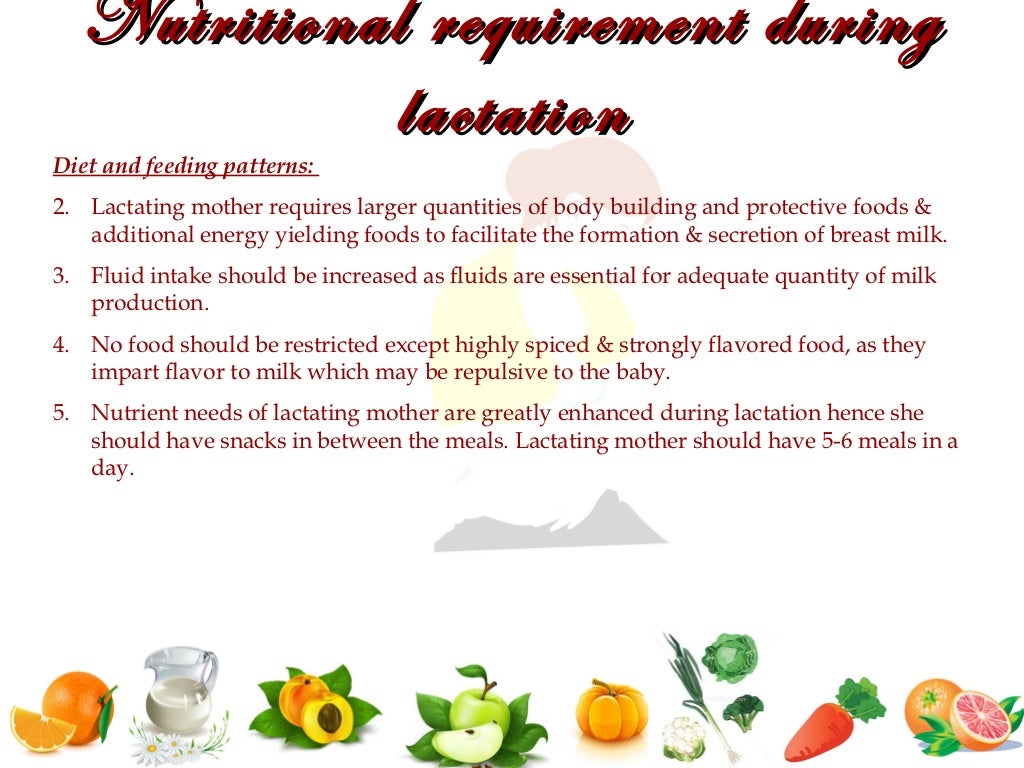 Nutrition during pregnancy and lactation