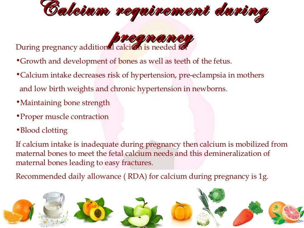 Nutrition during pregnancy and lactation