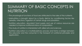 Nutrition-education BTLED 1C PowerPoint Presentation | PPTX