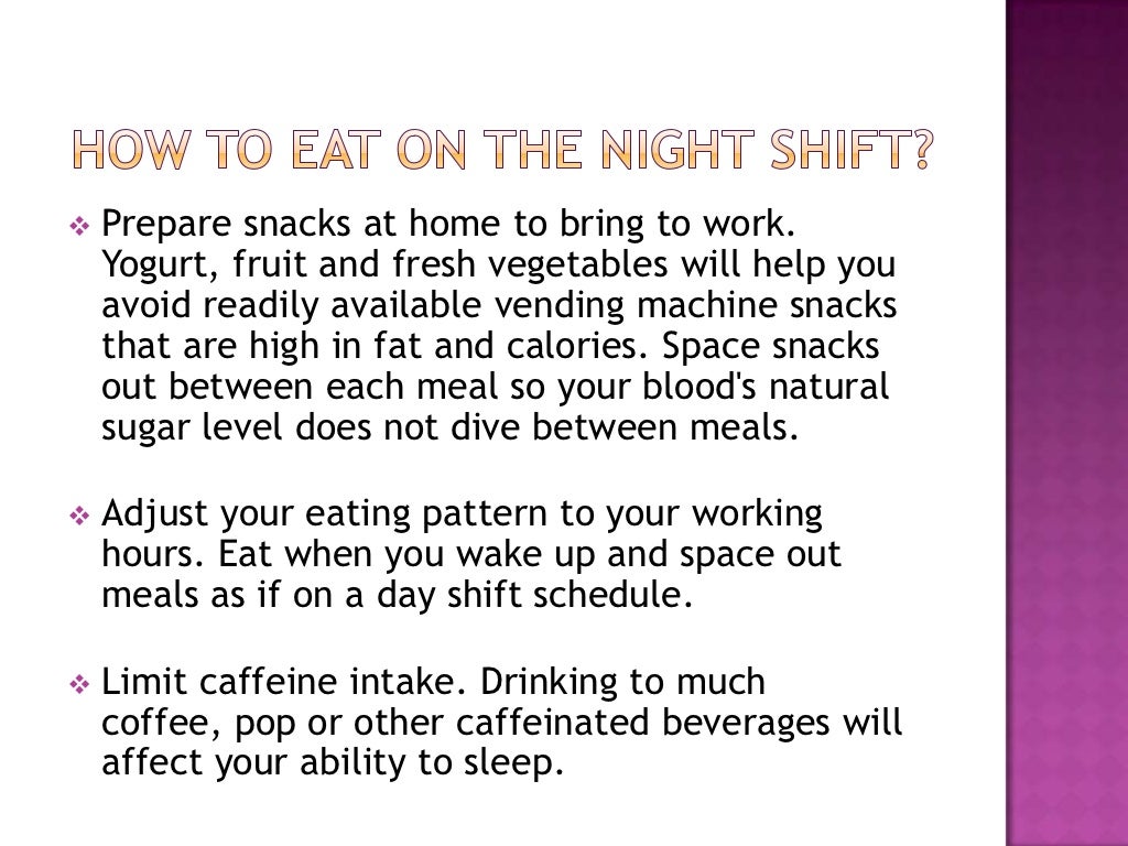 nutrition for night shift workers
