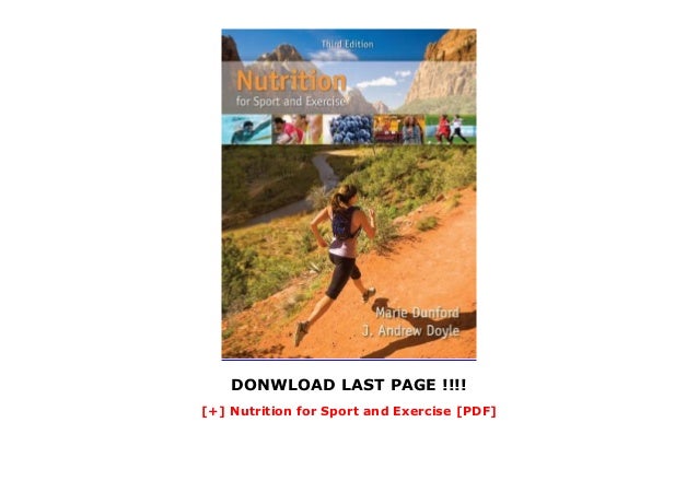 Nutrition For Sport And Exercise Pdf