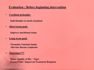Nutrition for the immune compromised patient | PPTX