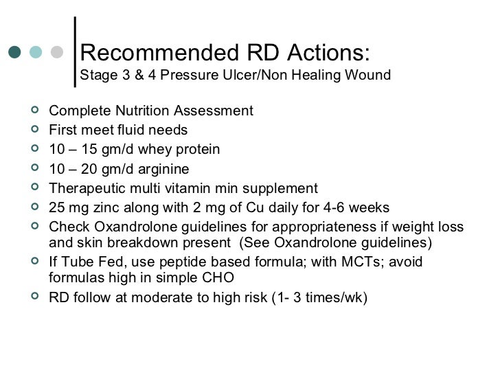 Nutrition Guidelines for Pressure Ulcer Management