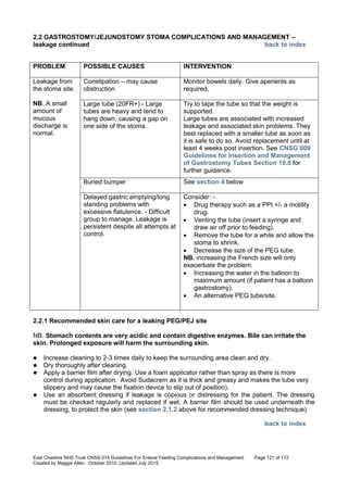 Nutrition management of enteral feeding - guidelines and procedures ...