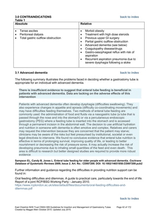 Nutrition management of enteral feeding - guidelines and procedures ...