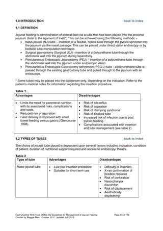 Nutrition management of enteral feeding - guidelines and procedures ...
