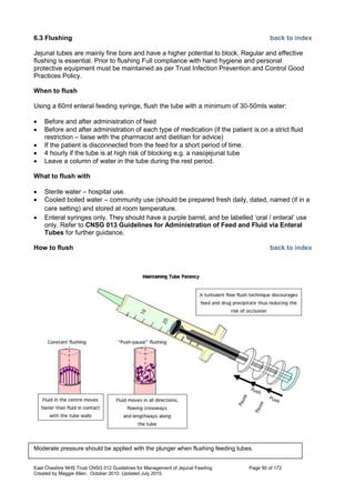 Nutrition management of enteral feeding - guidelines and procedures ...