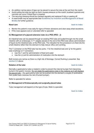 Nutrition management of enteral feeding - guidelines and procedures ...