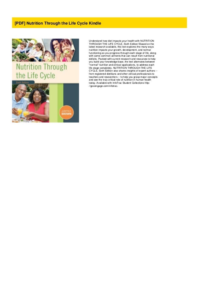 Pdf Nutrition Through The Life Cycle Kindle Pdf Nutrition Through The Life Cycle Kindle