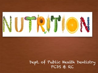 Dept. of Public Health Dentistry
PCDS & RC
 