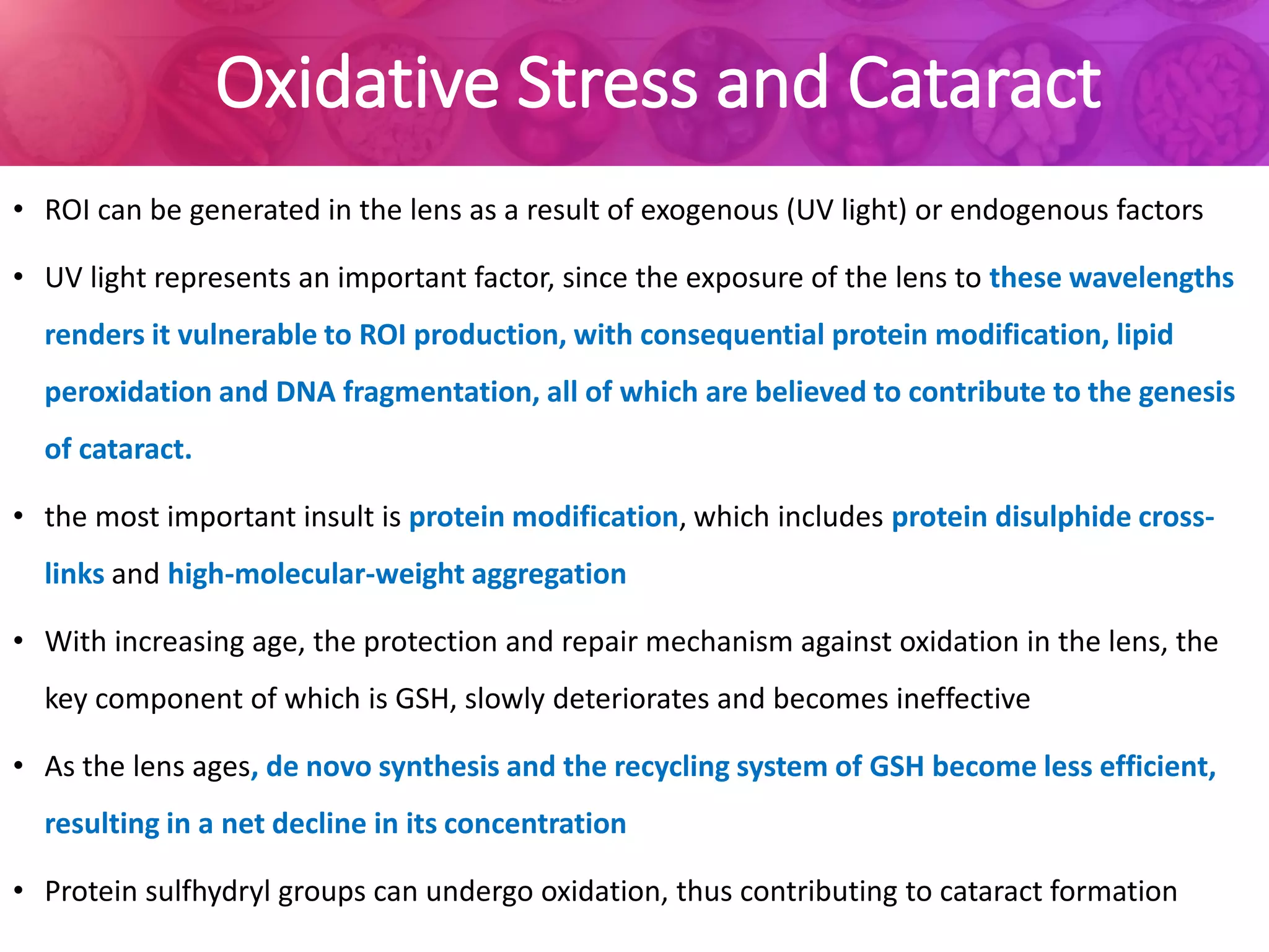 Oxidative stress and the eye | PDF