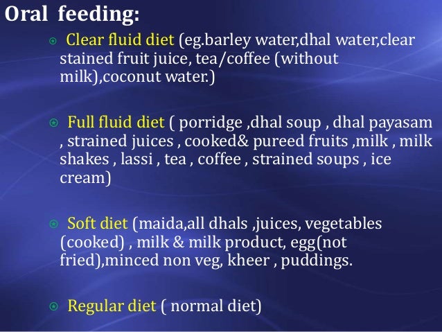 Feeding Jejunostomy Diet Chart
