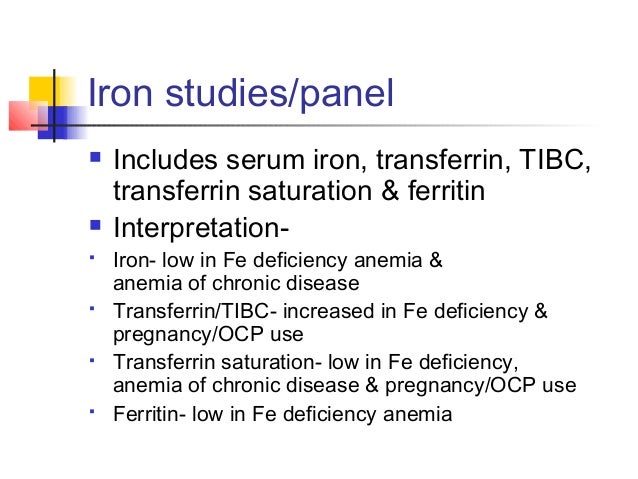 iron studies interpretation iron studies interpretation