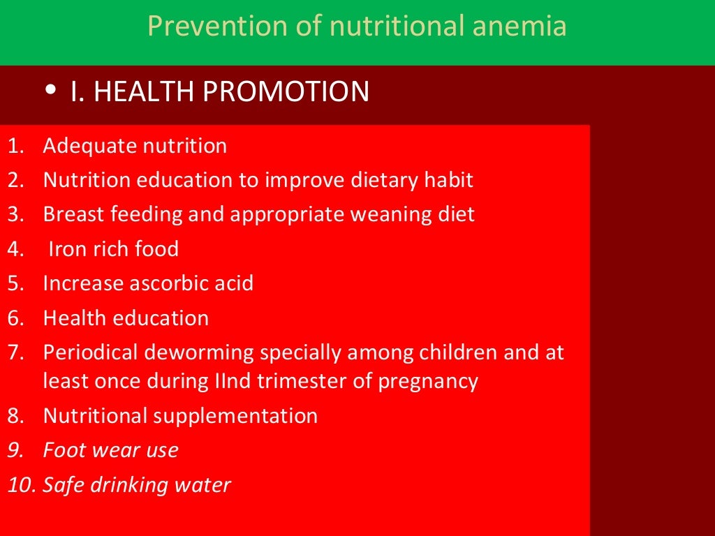 Nutritional anemia