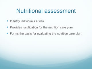 Nutritional assessment for clinical nutrition | PDF