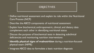 Nutritional Assessment: Physical, Biochemical, Functional.pptx