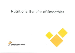 Nutritional benefits of smoothies