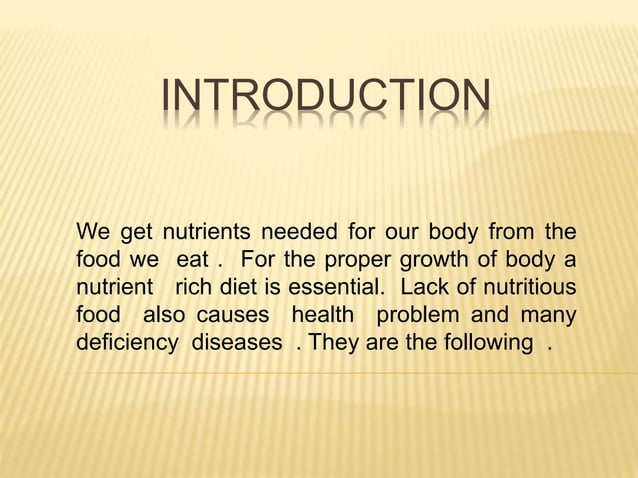 Nutritional Deficiencies Power Point Presentation PPT