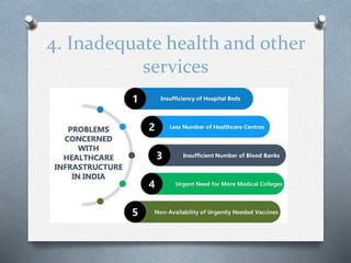 4. Inadequate health and other
services
 