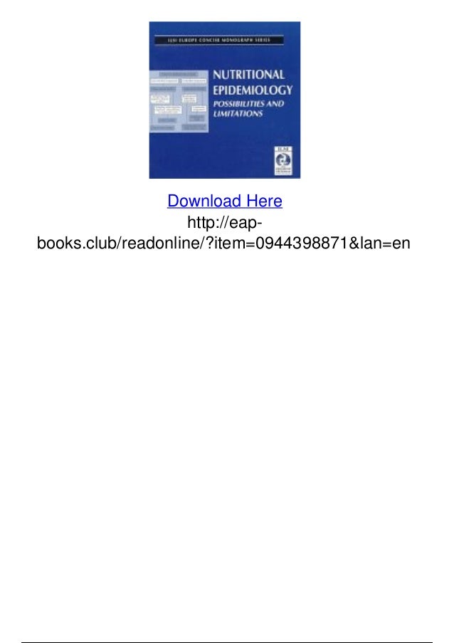 Nutritional Epidemiology Possibilities And Limitations Pdf