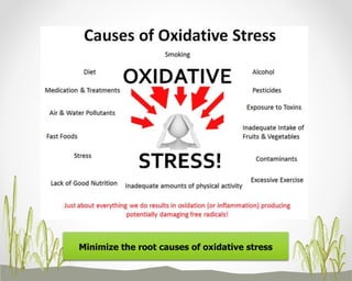 Minimize the root causes of oxidative stress

 