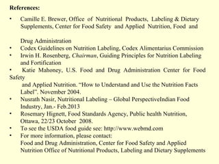 Fortification Labels nutritionallabeling-160905044121 pdf psm | PDF