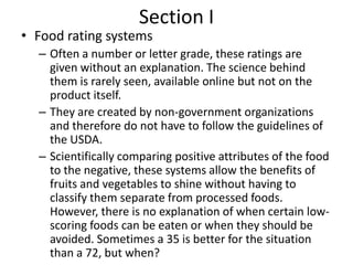 Nutritional Literacy | PPTX