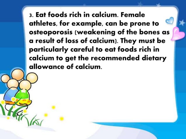 WHAT ARE THE NUTRITIONAL GUIDELINES FOR ADOLESCENT visual data 6