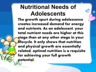 nutritional needs of adolescents.ppt