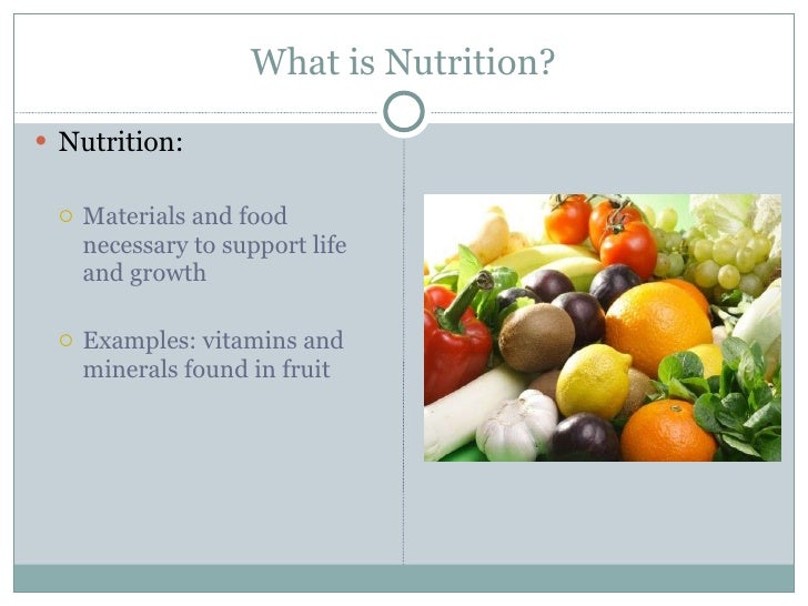 Introduction to Nutrition and Diet 