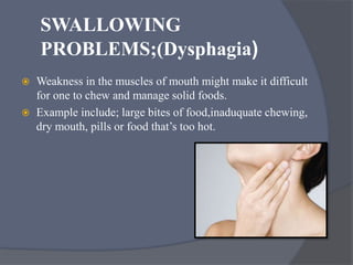 Difficulty In Chewing Nutritional problems | PPTX